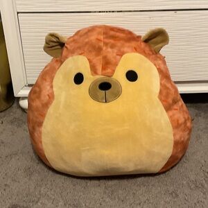 Adorable Hedgehog Plush Pillow - Brown and Cream